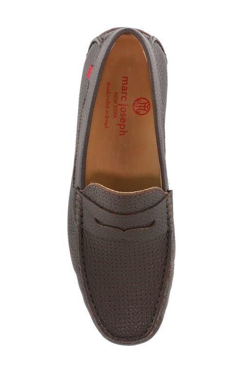 Shop Marc Joseph New York 'union Street' Penny Loafer In Brown Grainy