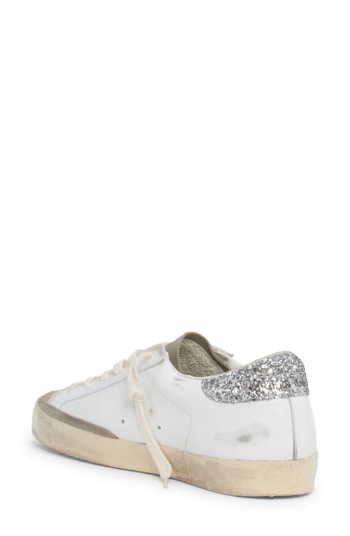 Shop Golden Goose Super-star Sneaker In White/taupe/silver