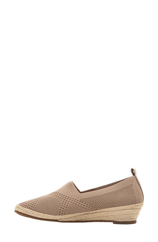 Shop David Tate Bianca Stretch Espadrille Pump In Taupe