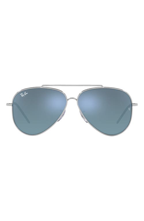 Shop Ray Ban Ray-ban Aviator Reverse 59mm Pilot Sunglasses In Silver