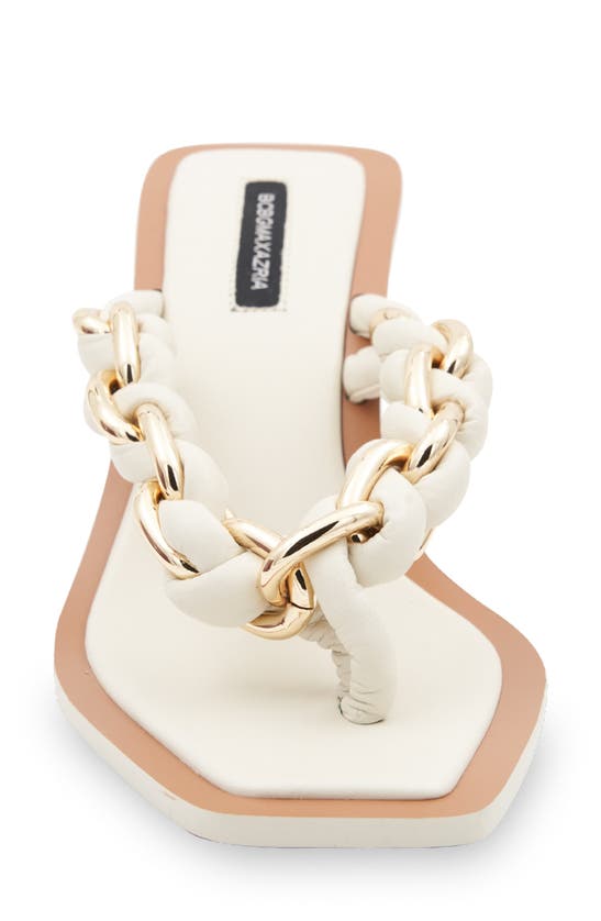 Shop Bcbgmaxazria Mistia Chain Braided Sandal In Optic White
