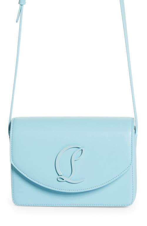 Shop Christian Louboutin Small Loubi54 Leather Crossbody Bag In V169 Mineral/mineral