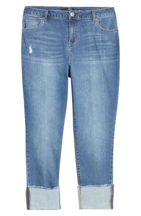 Deep Roll Cuff Jeans (Jeremy) (Plus Size)