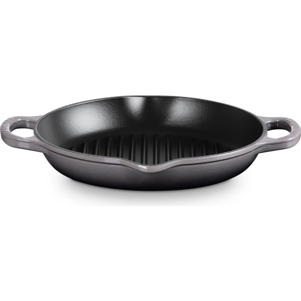 Le Creuset Signature Deep Round Enamel Cast Iron Grill Pan In Oyster