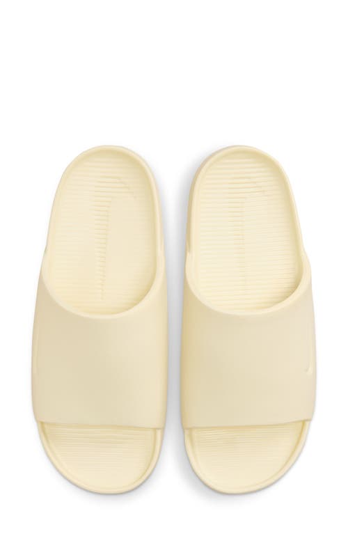 Shop Nike Calm Slide Sandal In Alabaster/alabaster