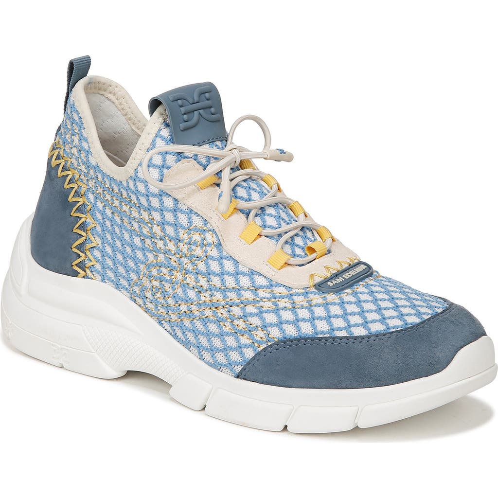 Sam Edelman Chelsie Knit Sneaker In Summer Sky/blue Mist