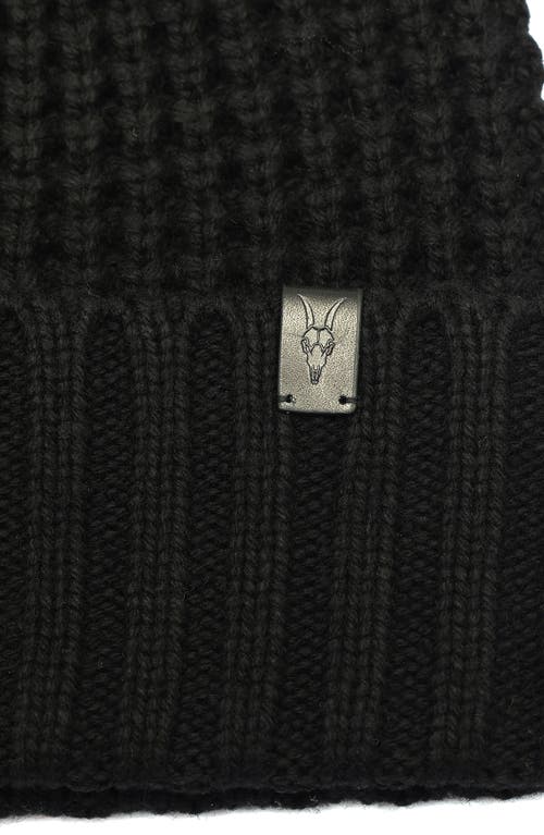 Shop Allsaints Thermal Knit Beanie In Black