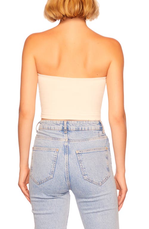 Shop Susana Monaco Core Crop Tube Top In Blanched Almond