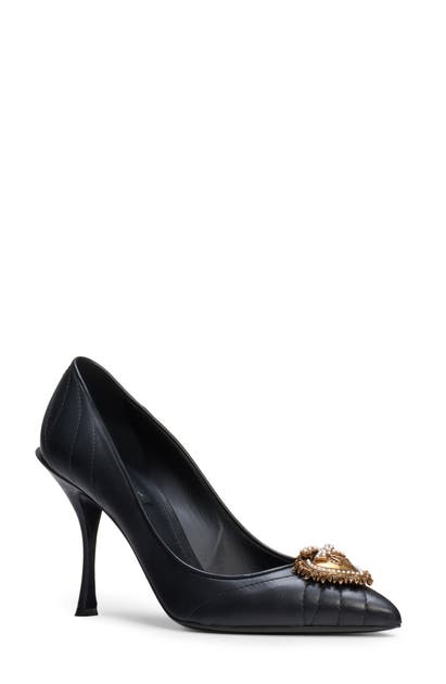 DOLCE & GABBANA DEVOTION POINTED TOE PUMP,CD1471AV967