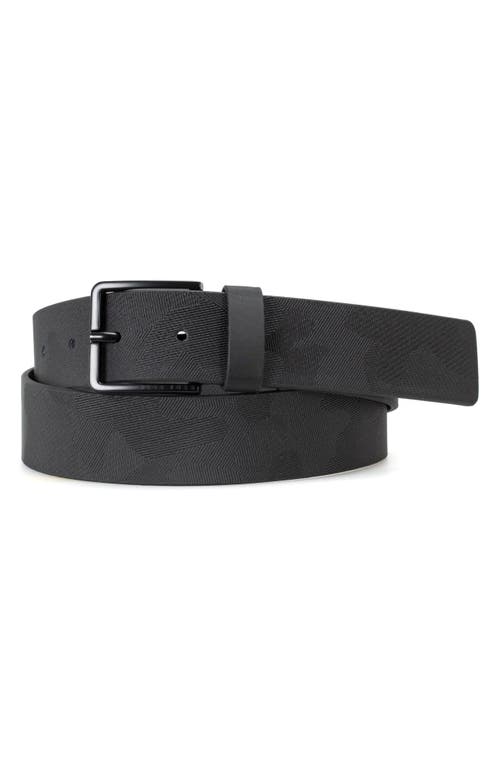 UPC 604552012087 product image for BOSS Camouflage Textured Leather Belt in Black at Nordstrom, Size 40 | upcitemdb.com