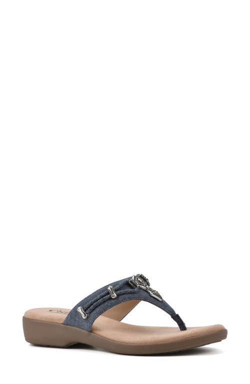 Cliffs By White Mountain Bailee Sandal In Dark Blue/denim Fabric