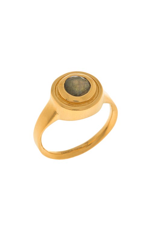 Dean Davidson Signet Pedestal Ring in Labradorite/Gold