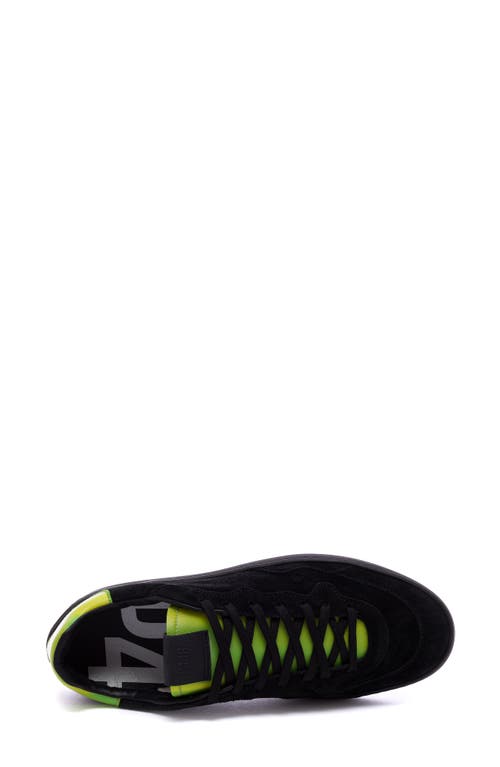 P448 Yam Skate Sneaker In Black-neon Green