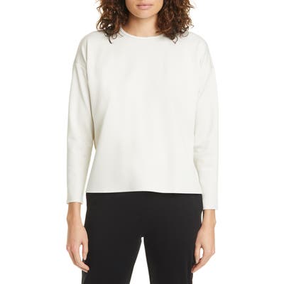 Eileen Fisher Boxy Crewneck Top, Beige