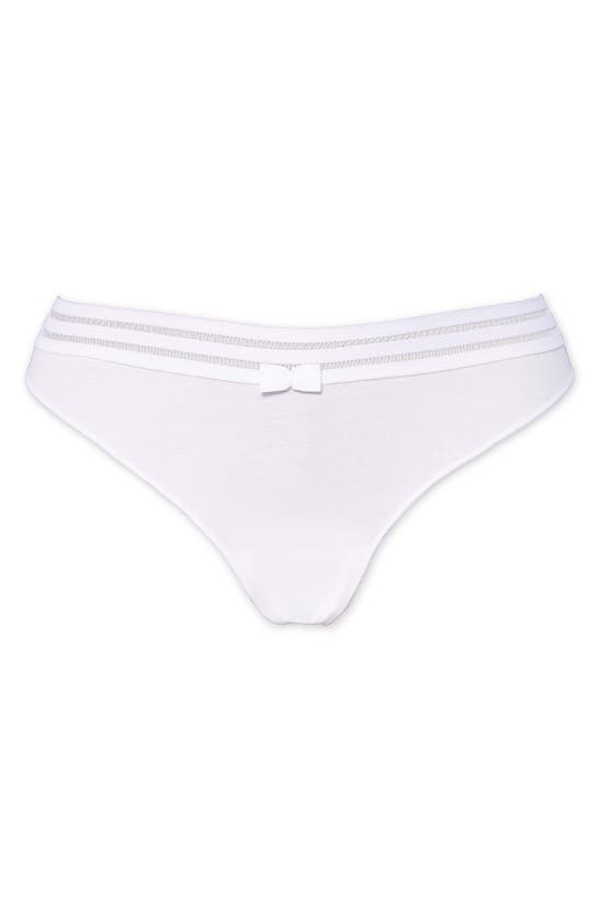 Shop Huit Sweet Cotton Blend Thong In White