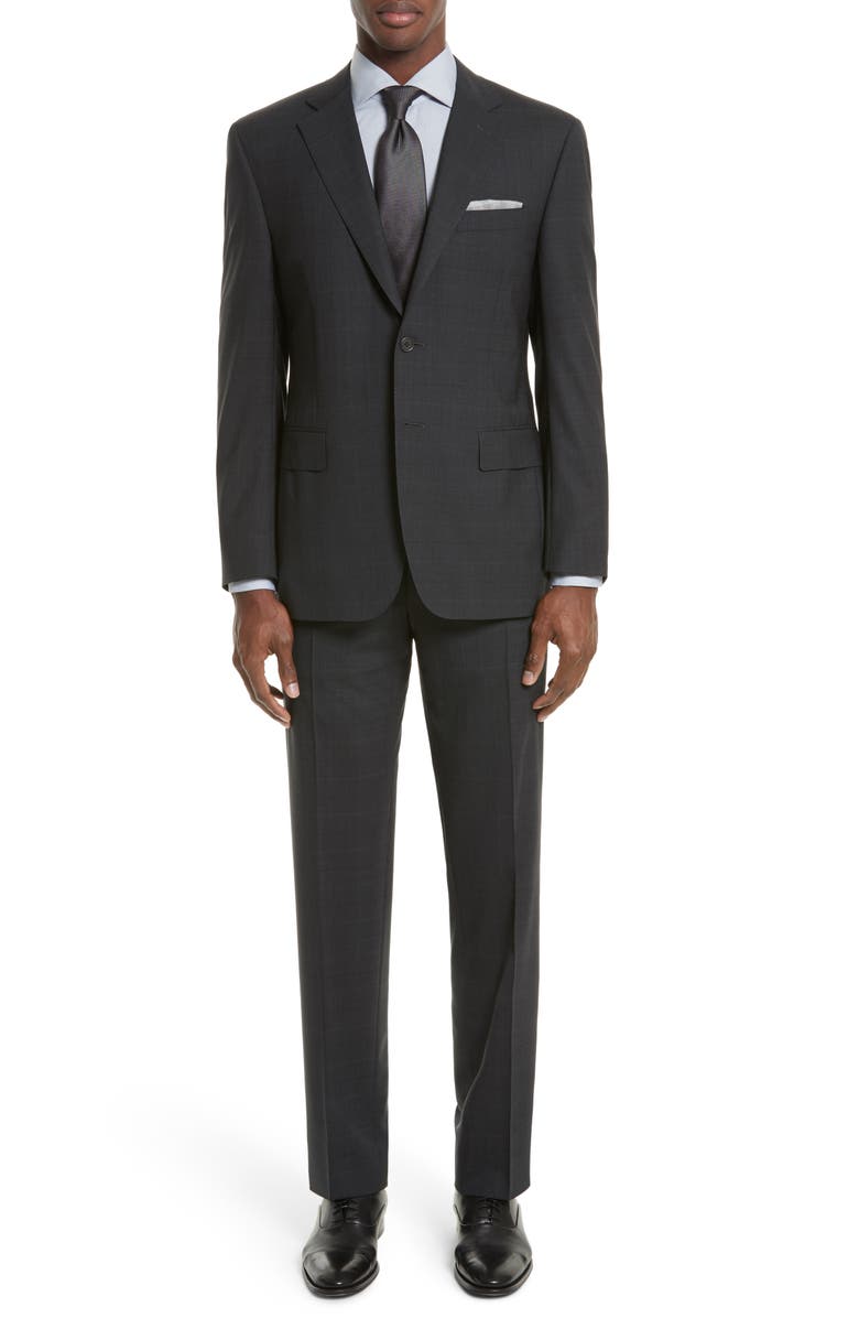 Canali Classic Fit Plaid Wool Suit | Nordstrom