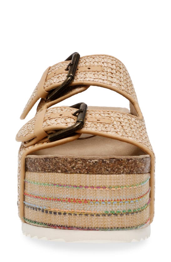 Shop Steve Madden Kali Platform Sandal In Natural Raffia