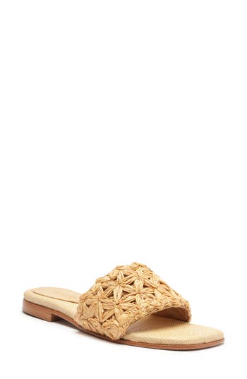 Schutz Womens Sandal Slip On Flat Shoes In Perola