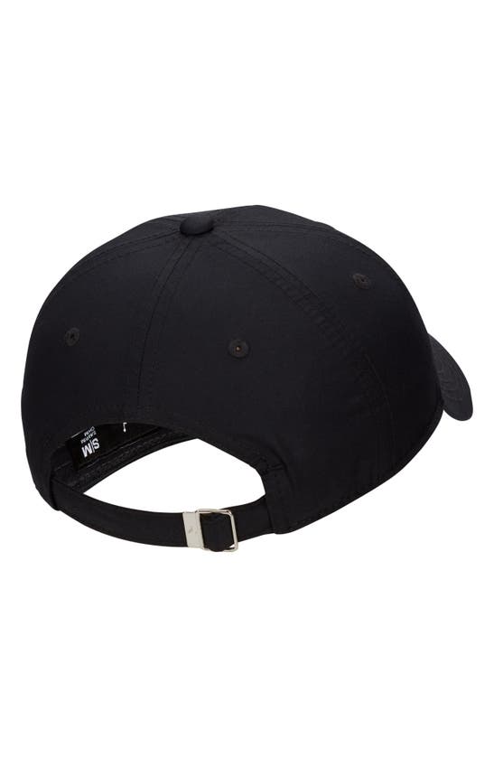 Shop Jordan Club Adjustable Unstructured Hat In Black/ Black/ White
