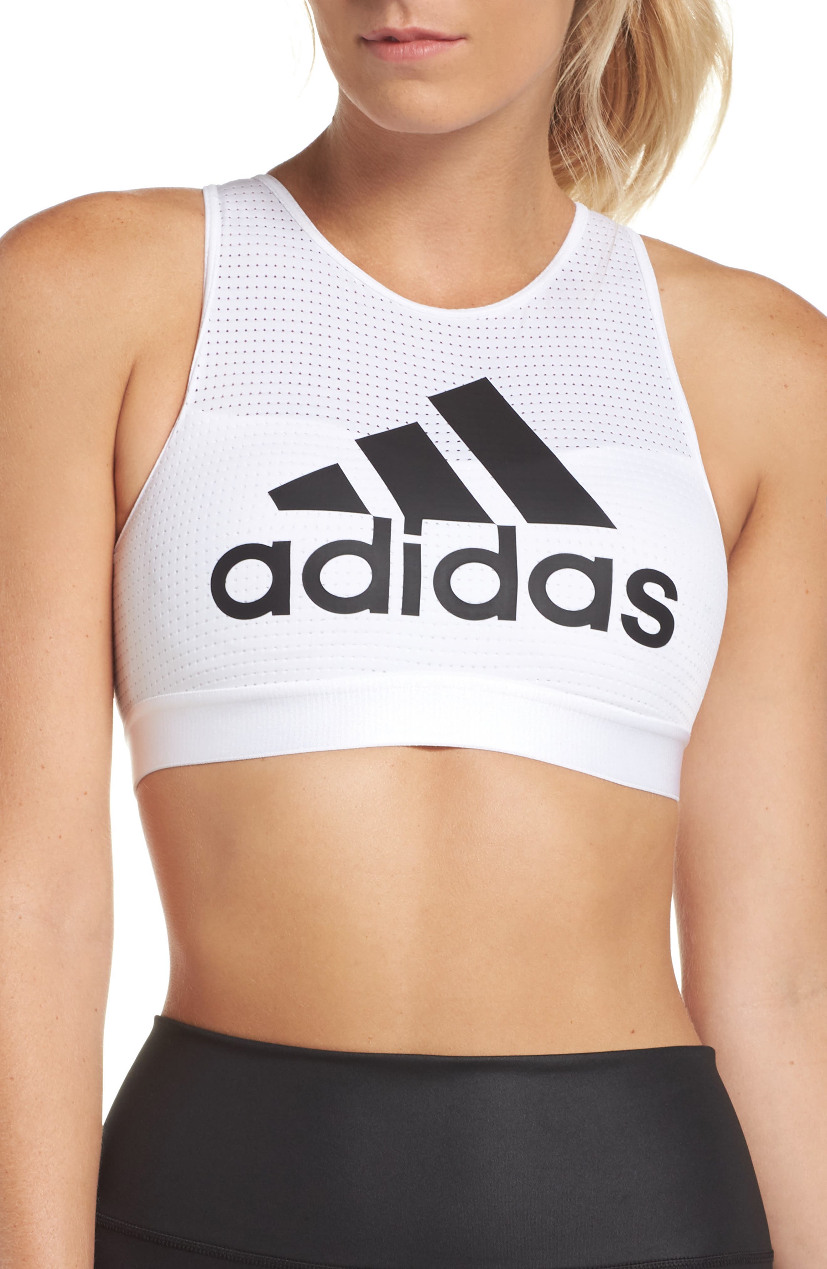 Adidas Halter 2.0 Logo Sports Bra