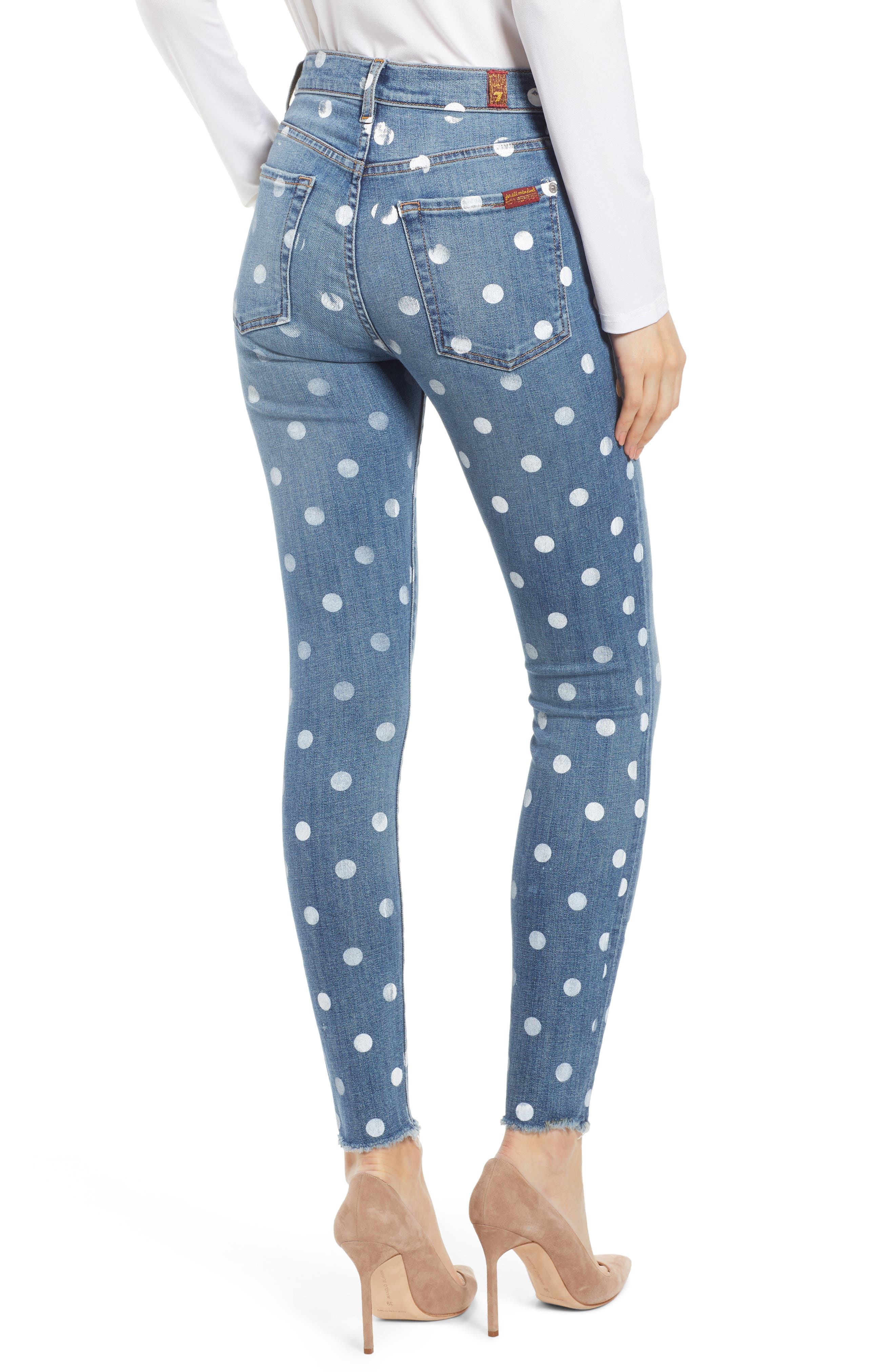 7 for all mankind polka dot jeans