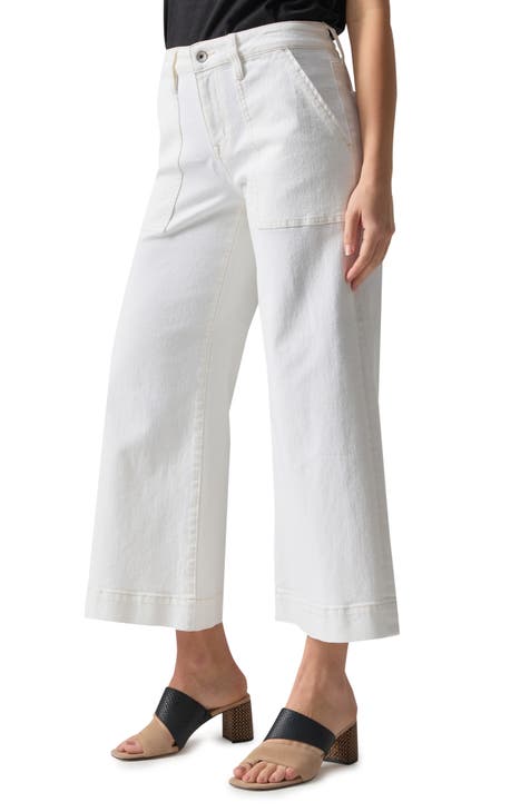Victoria Secret White Linen Blend Stella Fit Flare Leg Dress Pants