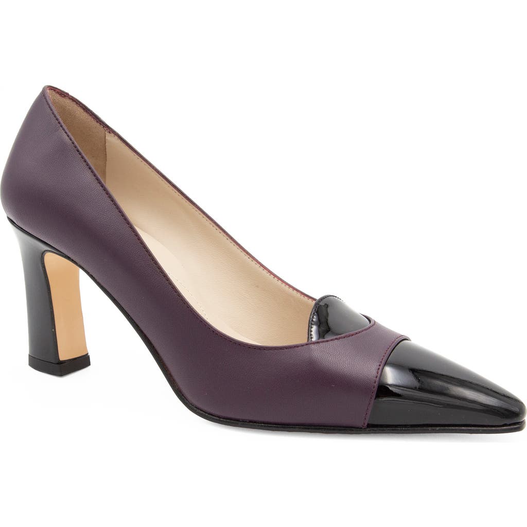 Amalfi By Rangoni Ibis Pump In Eggplant Black Glove Patent