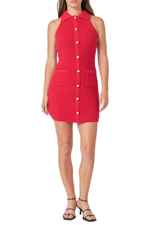 Endless Rose Sleeveless Sweater Dress In Red