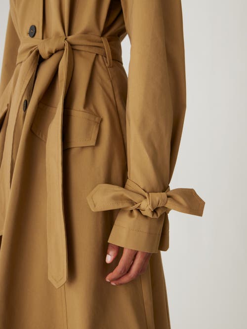 Rebecca Taylor Refined Sateen Trench Coat In Date