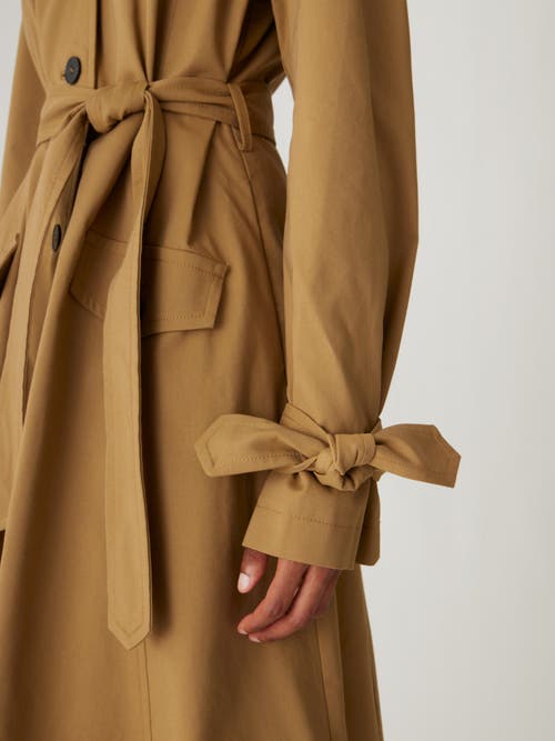 Shop Rebecca Taylor Refined Sateen Trench Coat In Date