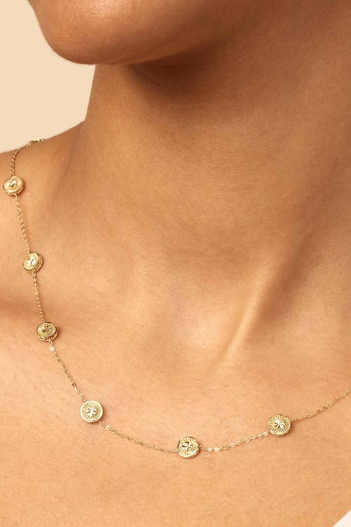 Oradina Women's 14k Yellow Gold Roma Station Necklace In Yellow Gold