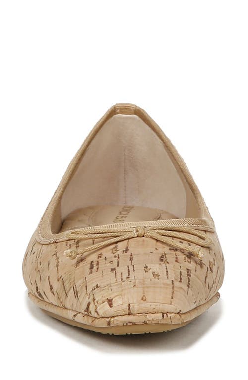 Veronica Beard Beatrix Leather Bow Ballerina Flats In Natural