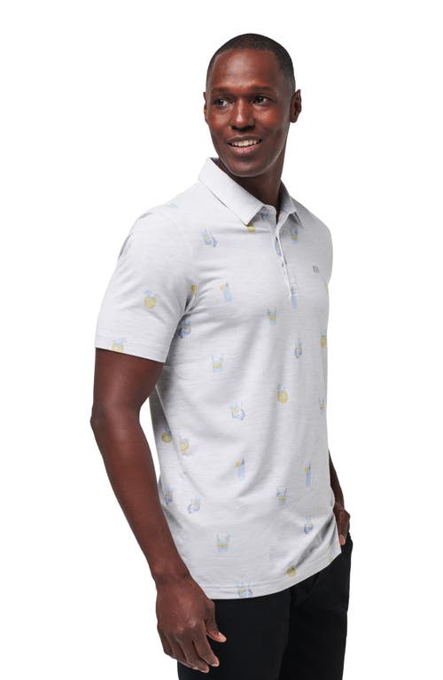 Travismathew Call The Shots Polo In Heather Light Grey