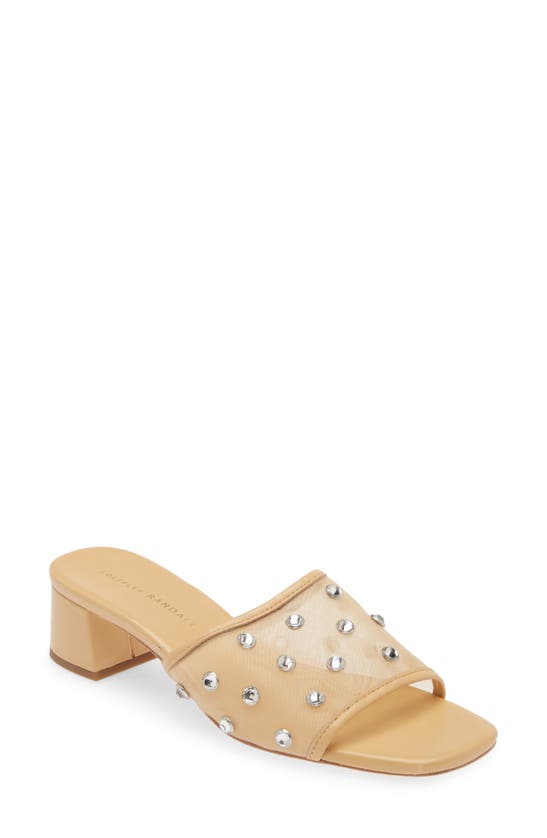 Shop Loeffler Randall Brooke Slide Sandal In Caramel/ Clear