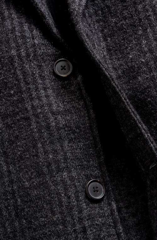 Billy Reid Subtle Plaid Boiled Wool Jordan Coat In Black/multi