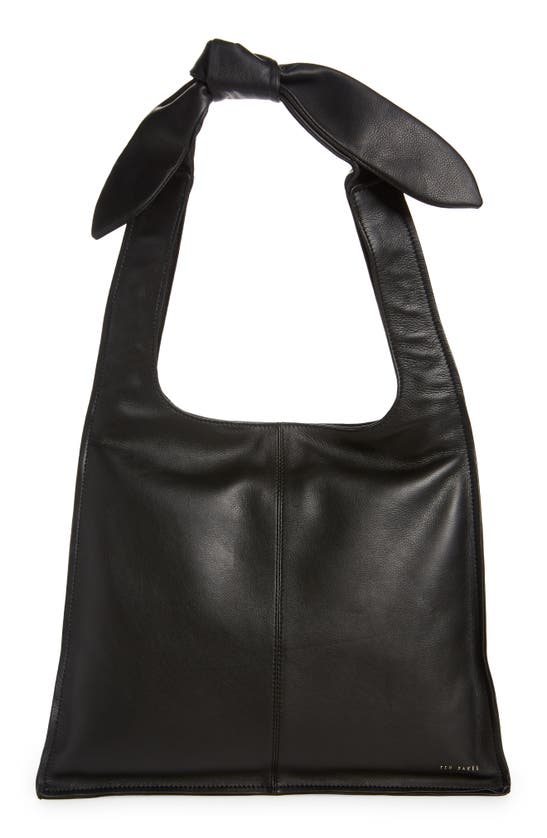 Ted Baker Nyahla Knot Bow Hobo Bag In Black