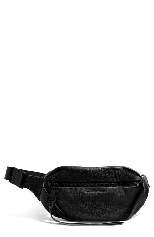 Aimee Kestenberg Milan Leather Belt Bag in Black W/Black