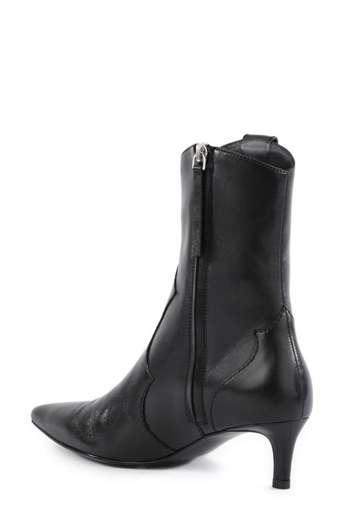 Shop Seychelles Dallas Pointy Toe Western Sock Boot In Black Leather