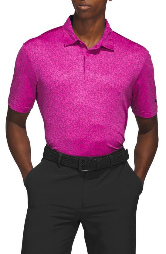 Adidas Golf Allover Print Golf In Lucid Fuchsia