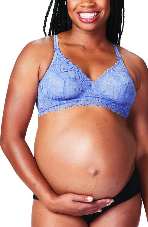 Cake Maternity Chantilly Maternity/Nursing Bralette in Blue