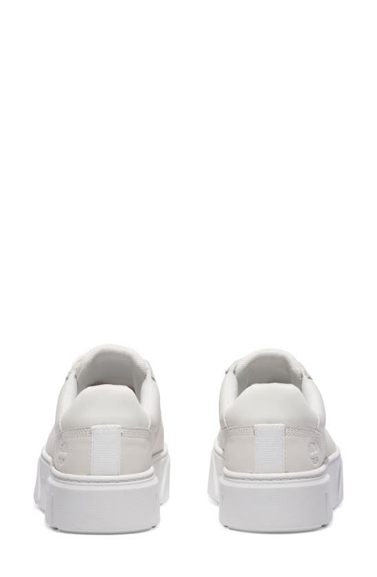 Timberland Laurel Court Platform Sneaker In White Full Grain