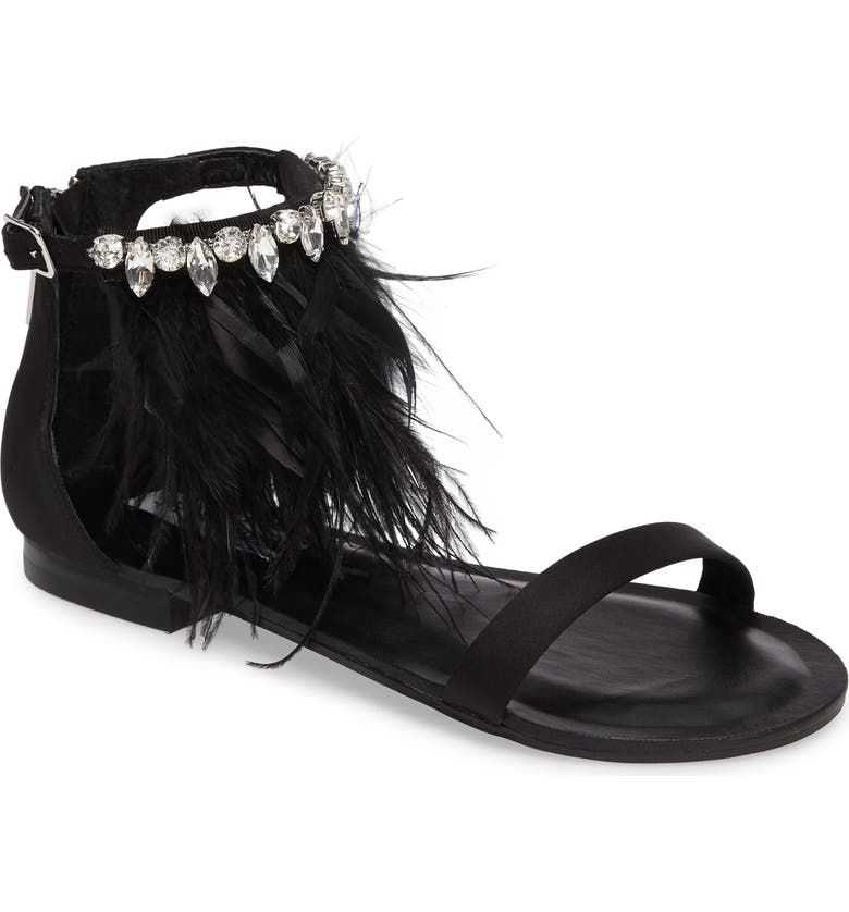 Steve Madden Adore Embellished Feather Sandal (Women) | Nordstrom