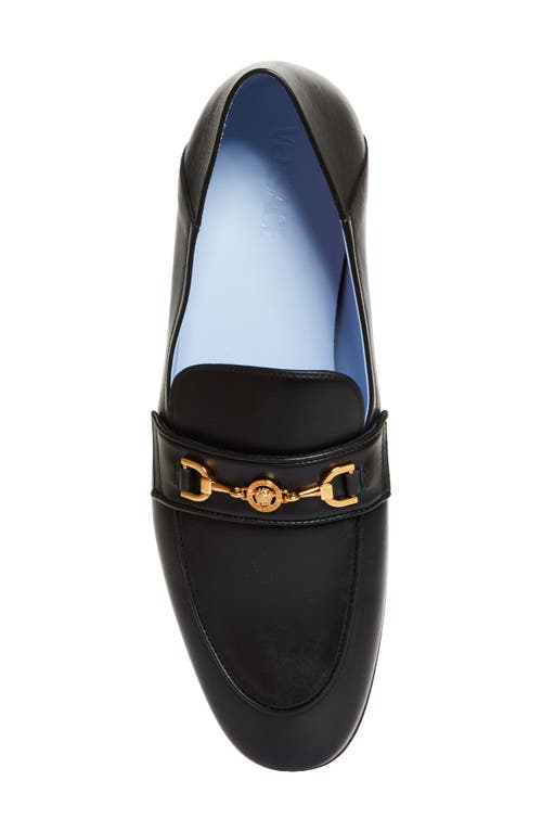 Shop Versace Medusa '95 Bit Loafer In Black- Gold