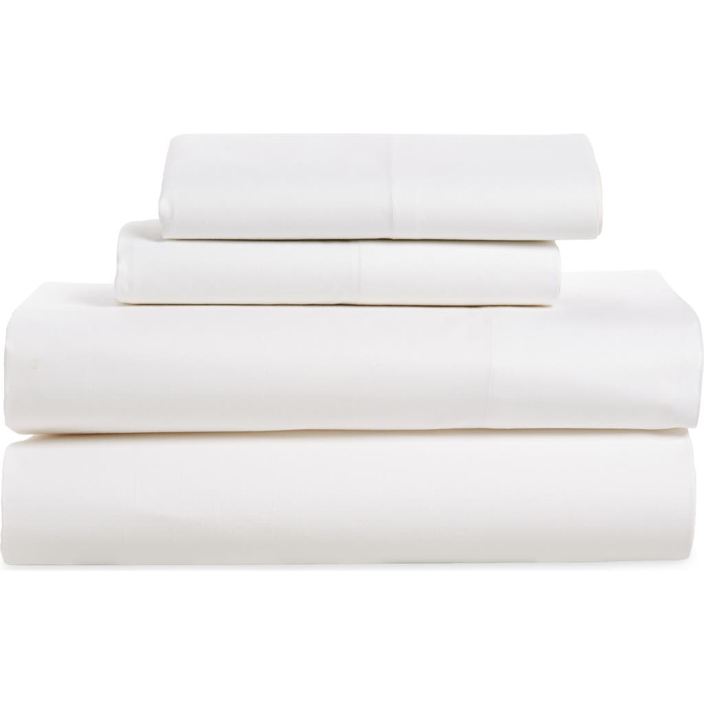 French Connection 200 Thread Count Percale Sheet Set In Bright White