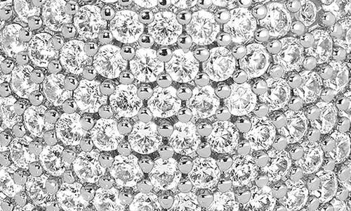 Ettika Plated Crystal Statement Chunky Cuff Earrings In Silver