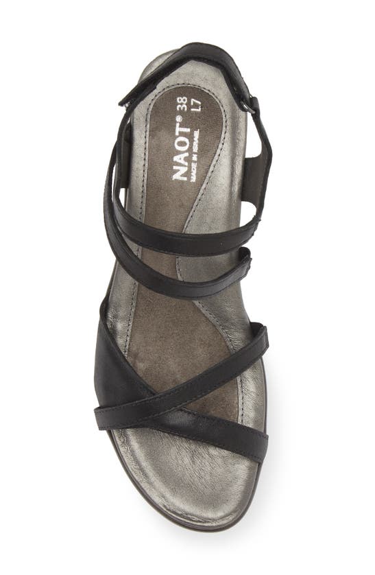 Shop Naot Limit Slingback Sandal In Shiny Black Leather