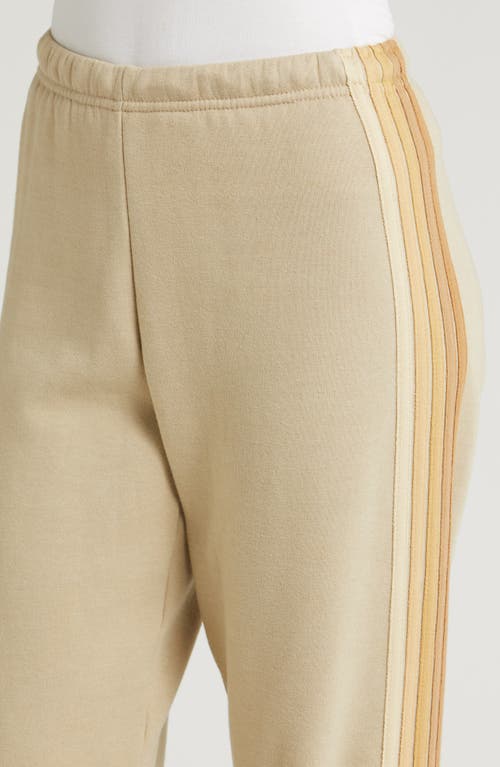 Shop Aviator Nation Stripe Sweatpants In Sand/tan