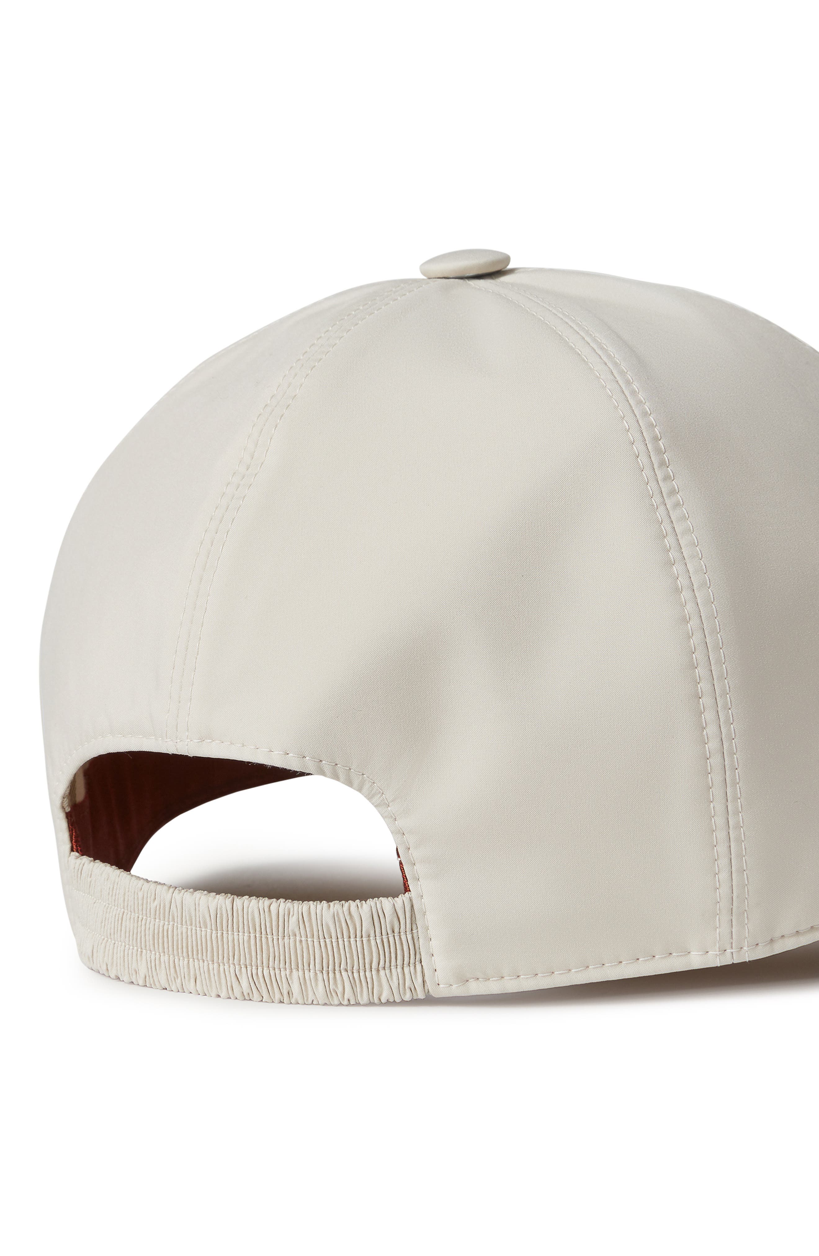 Baseball Cap in Technical Fabric - Storm System® Tea Leaf/ivory