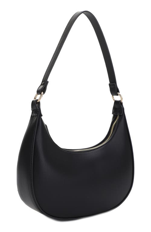 Mali + Lili Leilani Vegan Leather Baguette Bag In Black