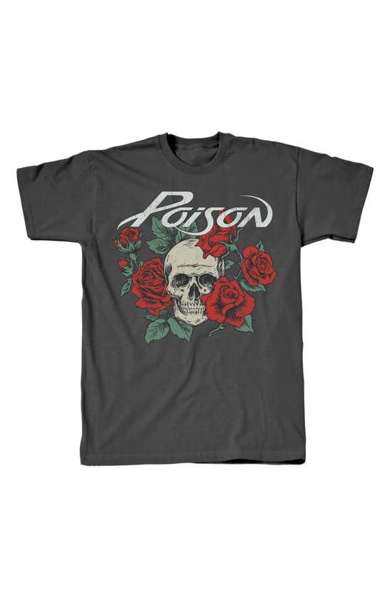 Shop Tsc Miami Poison Skull Bouquet Cotton Graphic T-shirt In Charcoal